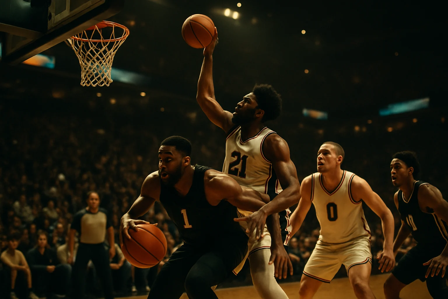 NBA明星賽新賽制美國隊與世界隊球員合影