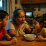 81岁王玉氏在甘肃农村家中用嘴进行日常生活的温馨场景