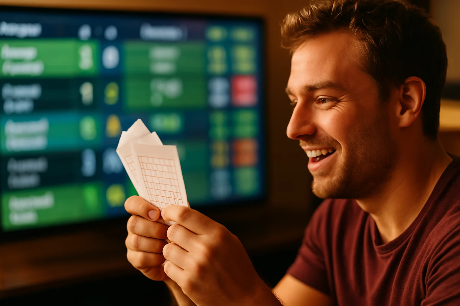 運動彩券投注者使用手機APP進行場中投注的畫面