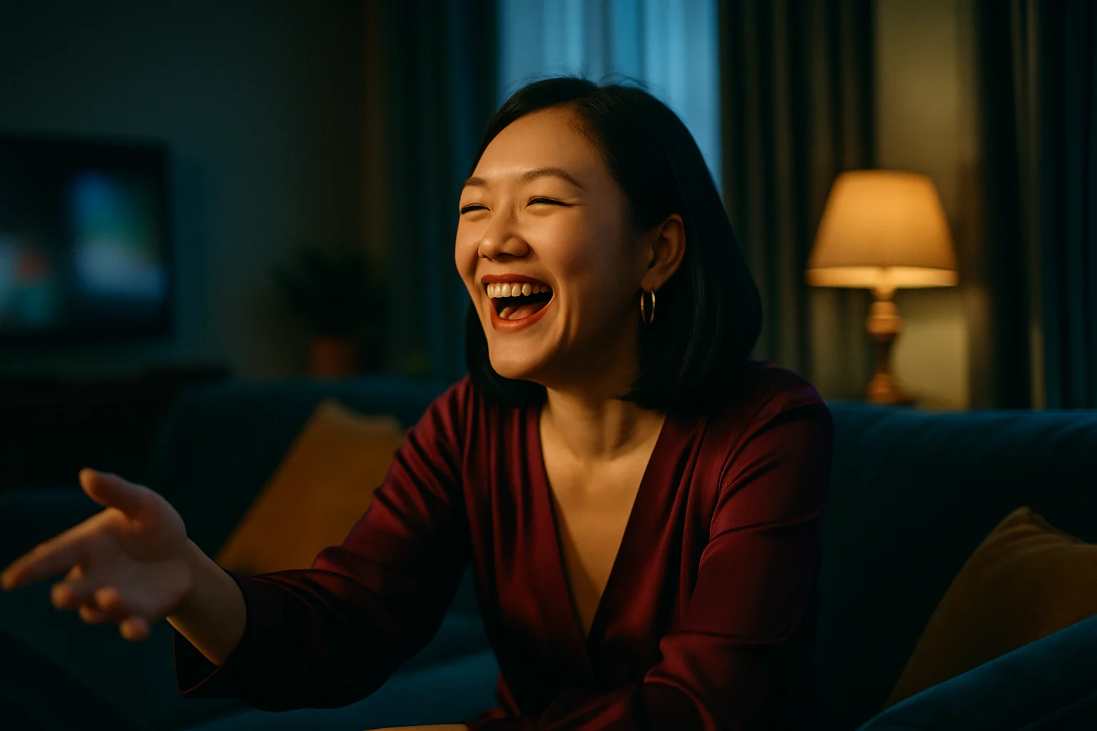 徐熙娣與三個女兒的溫馨家庭照