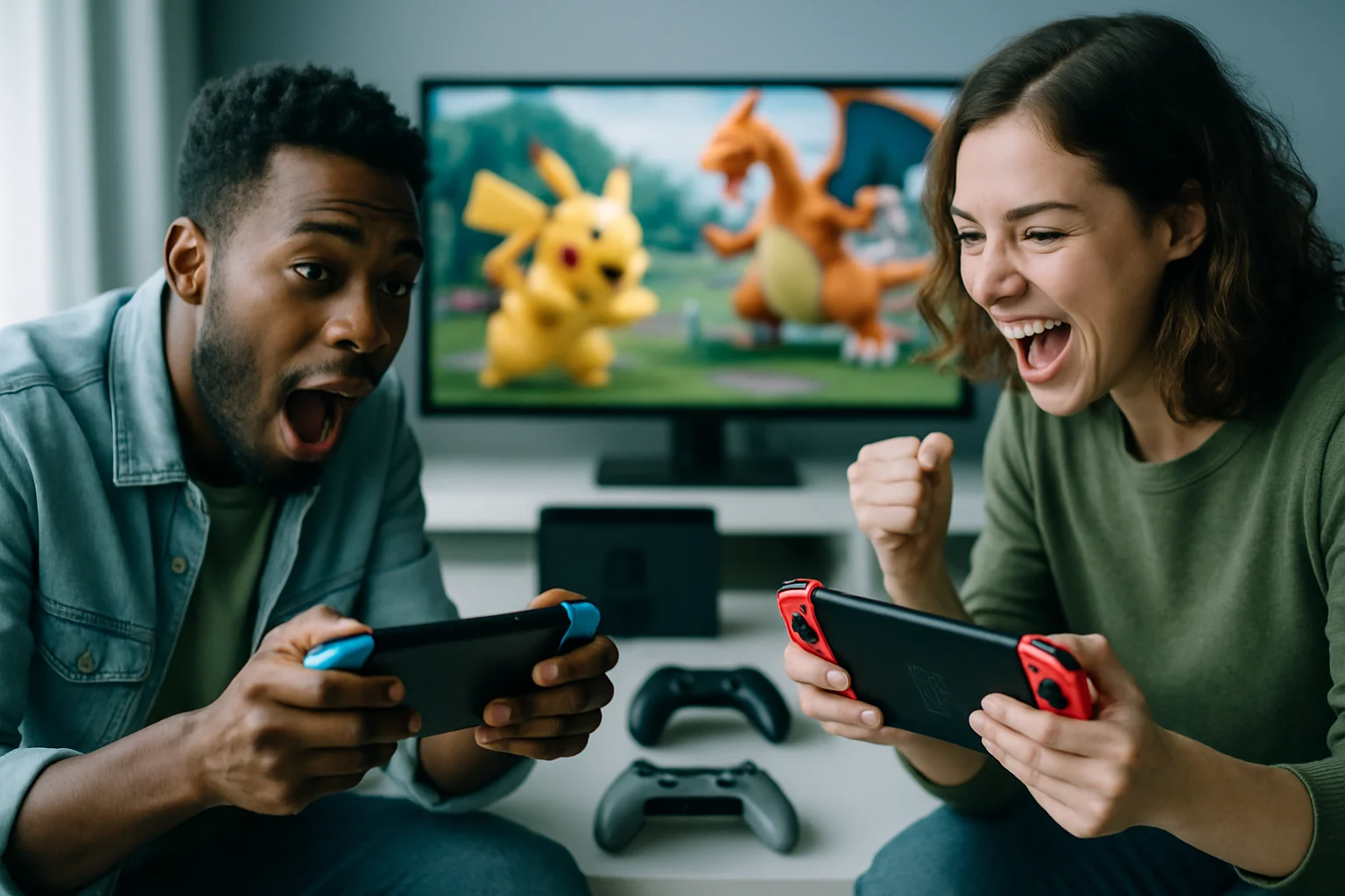 ポケモンチャンピオンズのメイン画面でバトル準備をするトレーナーの様子