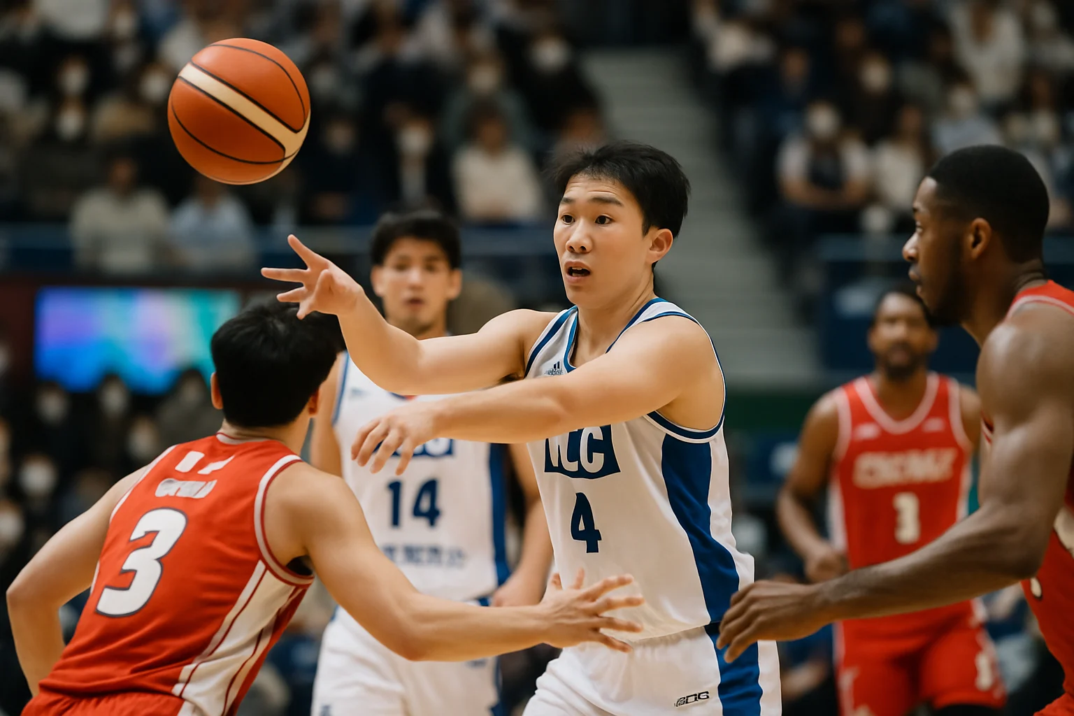 KCC 허훈이 4강 플레이오프에서 어시스트 패스를 연결하는 장면