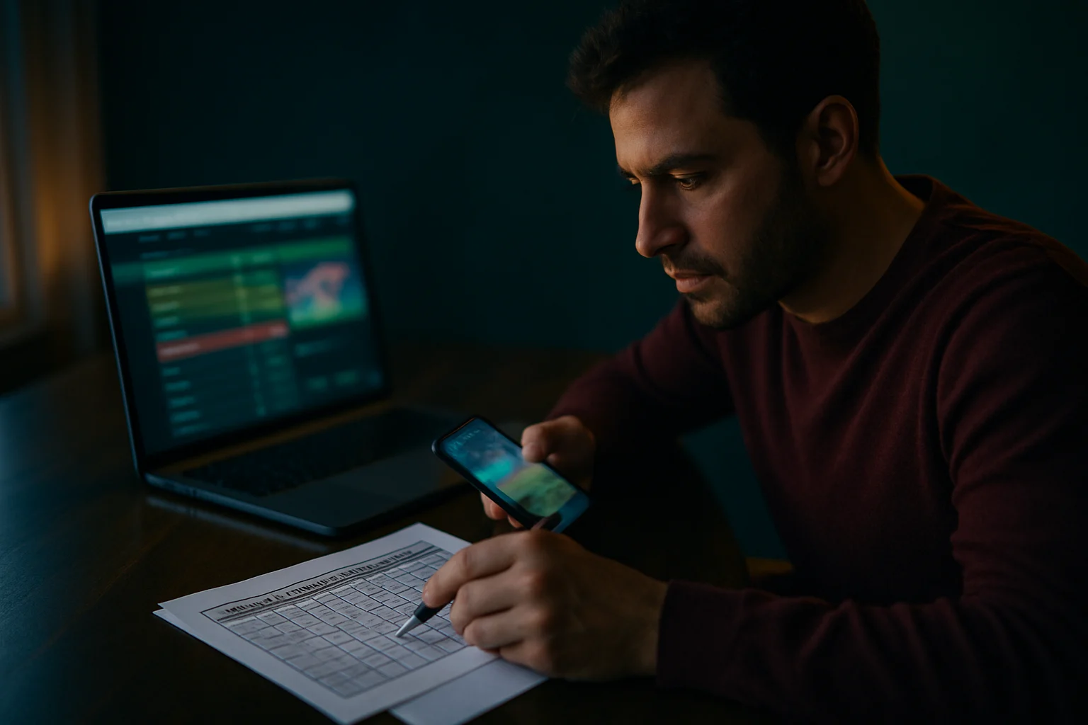 Bảng theo dõi bankroll cá cược thể thao trực tuyến, ghi chép tỷ lệ thắng thua và mức cược theo từng tuần