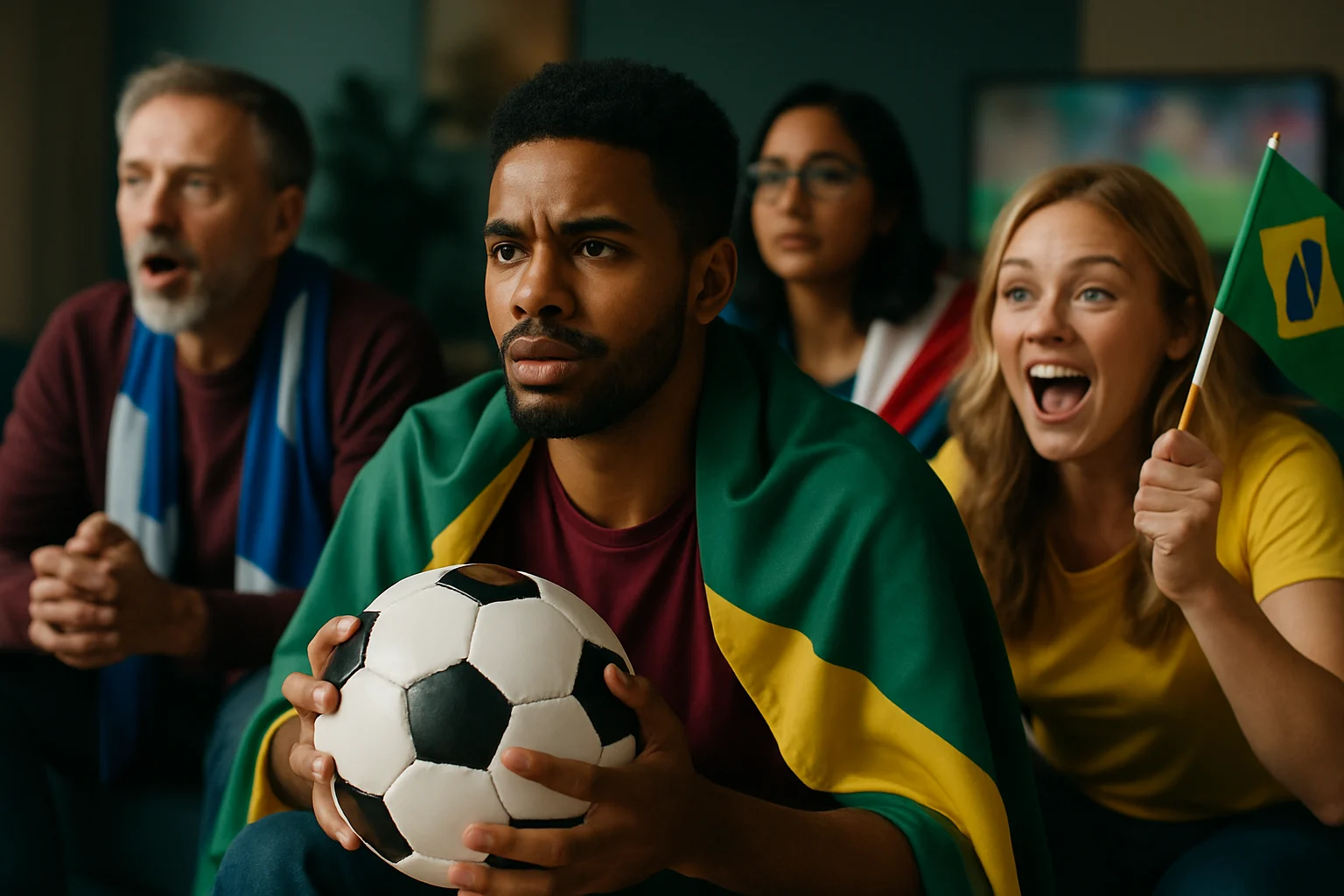 2026世界盃比賽現場觀眾席,球迷揮舞旗幟歡呼