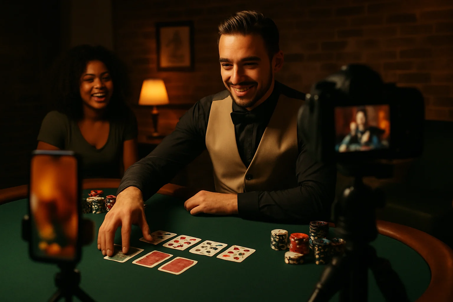 高清百家樂直播牌桌真人荷官發牌現場