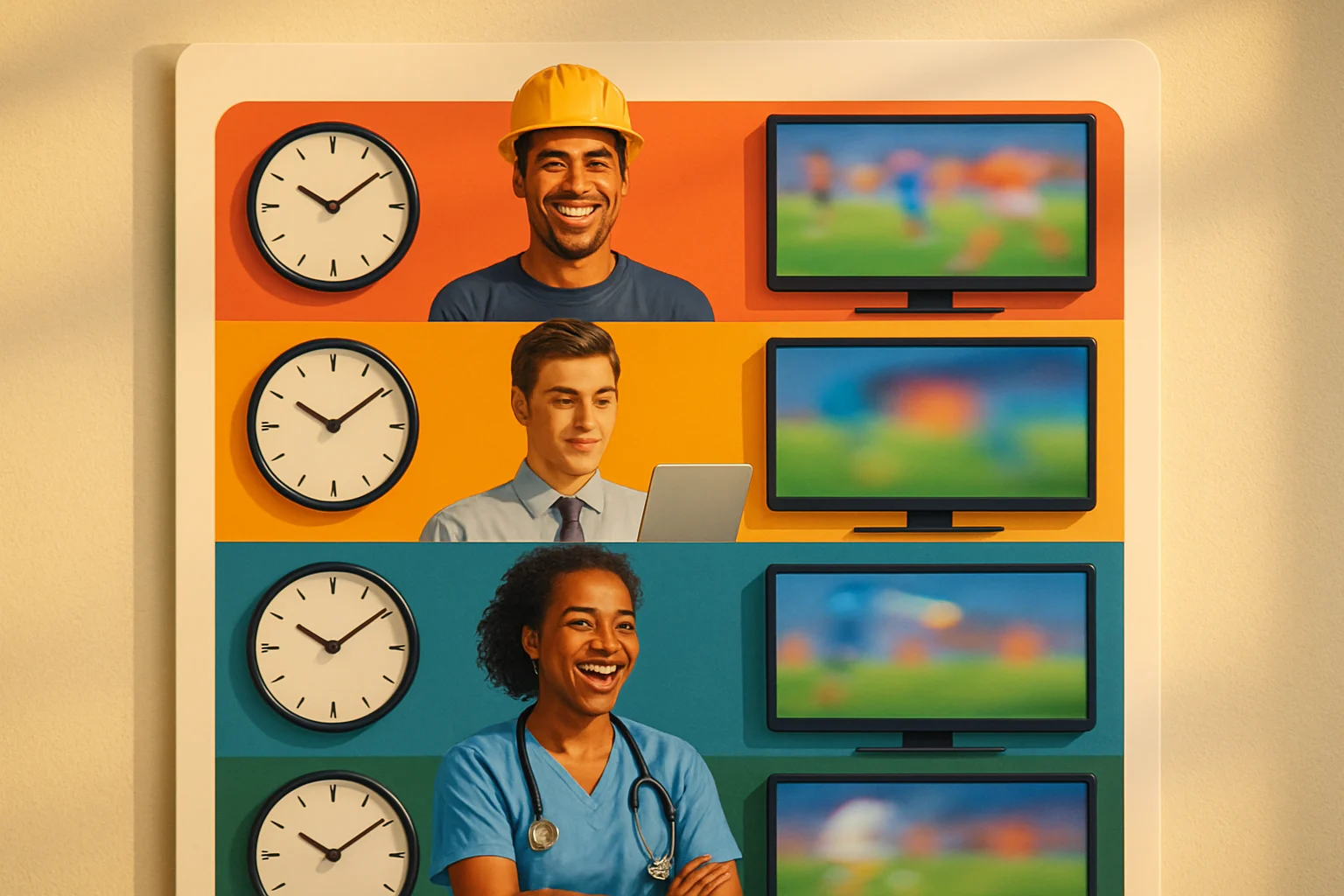 不同職業族群的世界盃觀賞時間規劃建議圖表