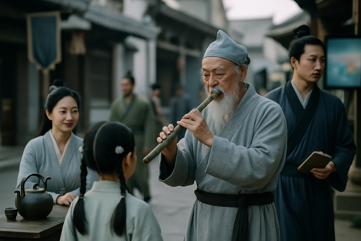 古裝短劇白髮相國諸葛長蘇白髮丞相運籌帷幄場景劇照