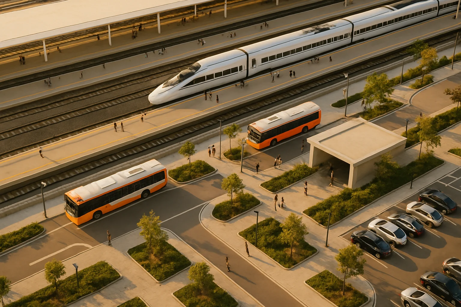 高鐵各車站月台與周邊交通轉乘示意圖