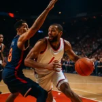 波士頓塞爾提克與費城76人2026NBA季後賽首輪對戰現場球員對峙畫面