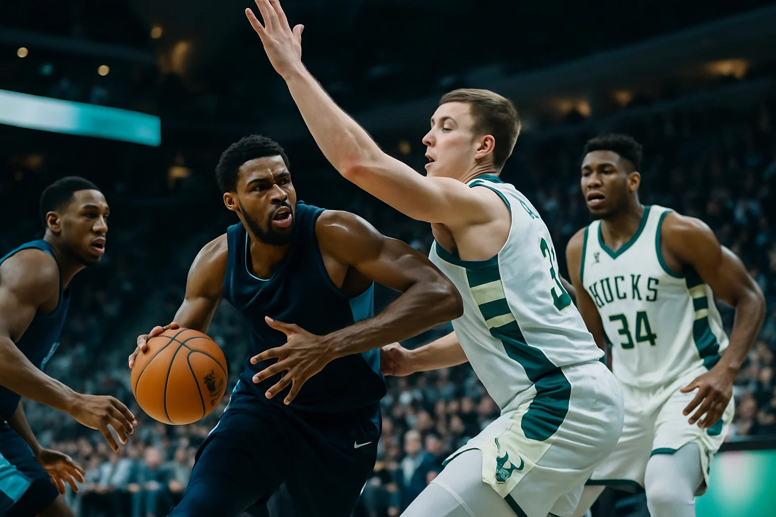 Jalen Suggs奧蘭多魔術季後賽命中三分球後慶祝畫面