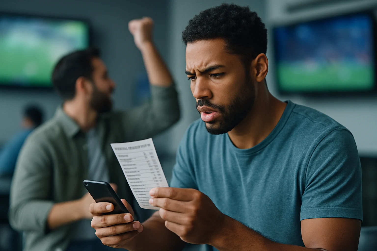 運動彩券串關投注單示意圖,顯示多場足球賽事賠率連乘結果