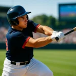 宋晟睿中信兄弟背號88左外野手揮棒擊球動作特寫