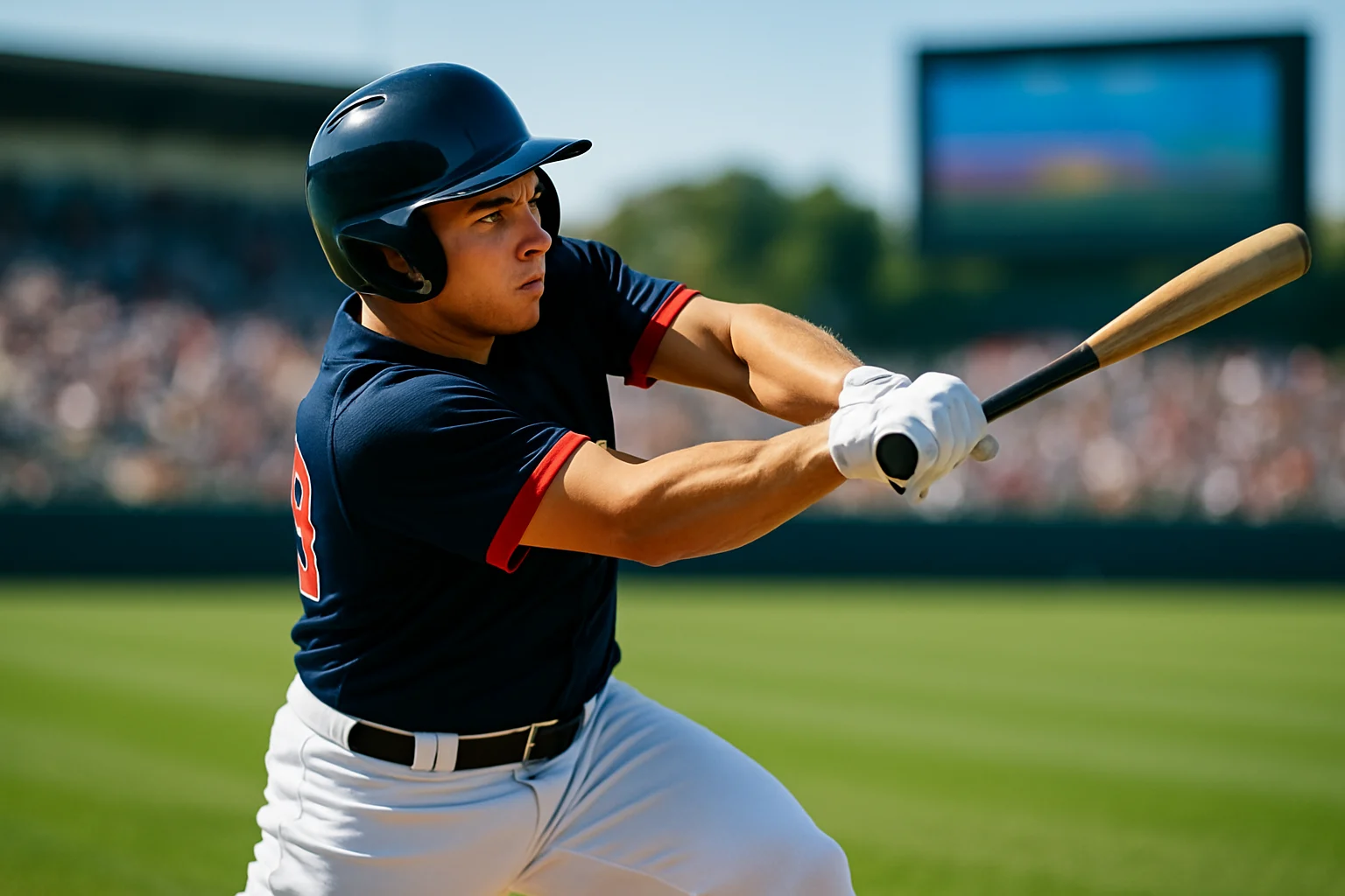 宋晟睿中信兄弟背號88左外野手揮棒擊球動作特寫