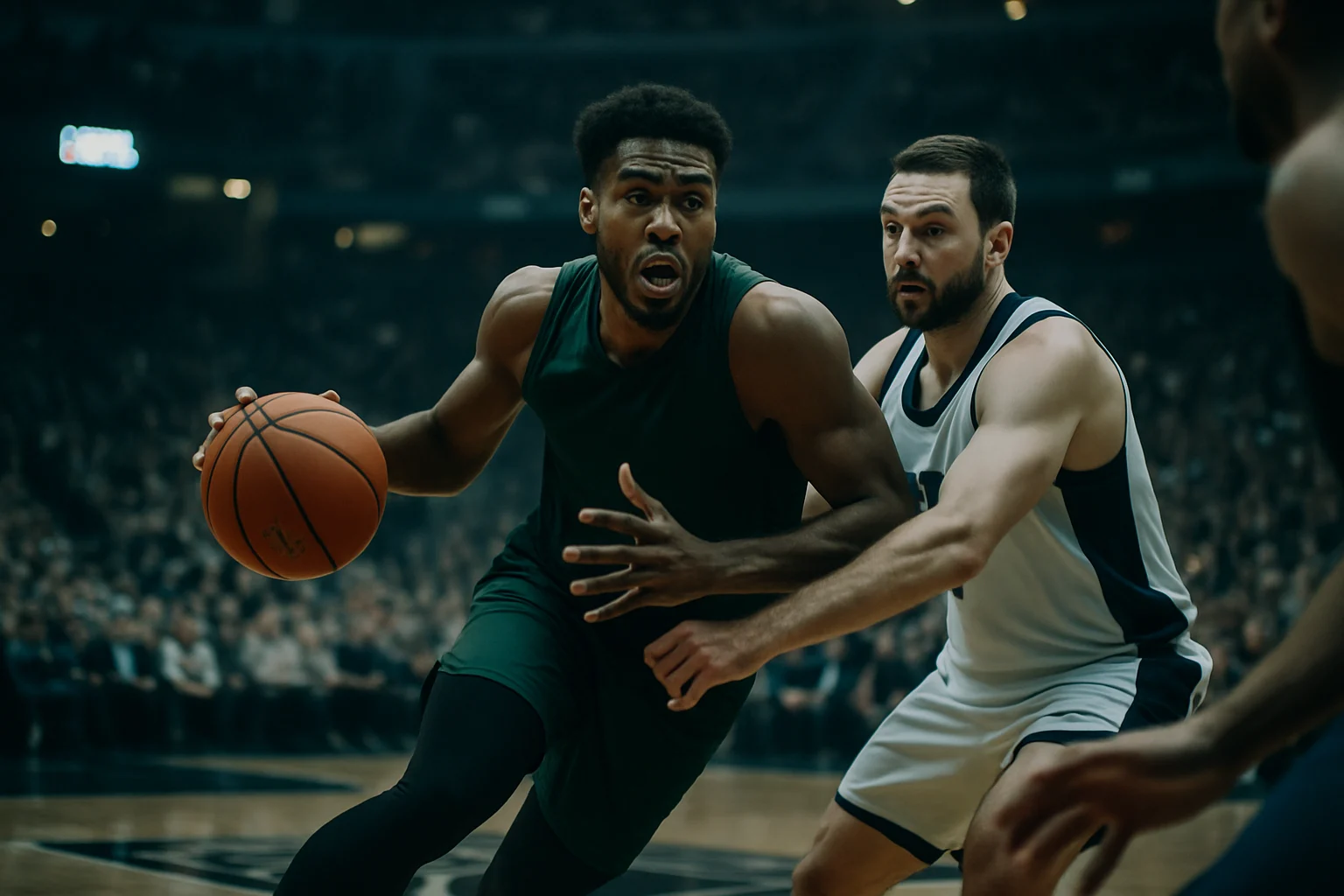 鳳凰城太陽Devin Booker季後賽對陣雷霆比賽中持球進攻畫面