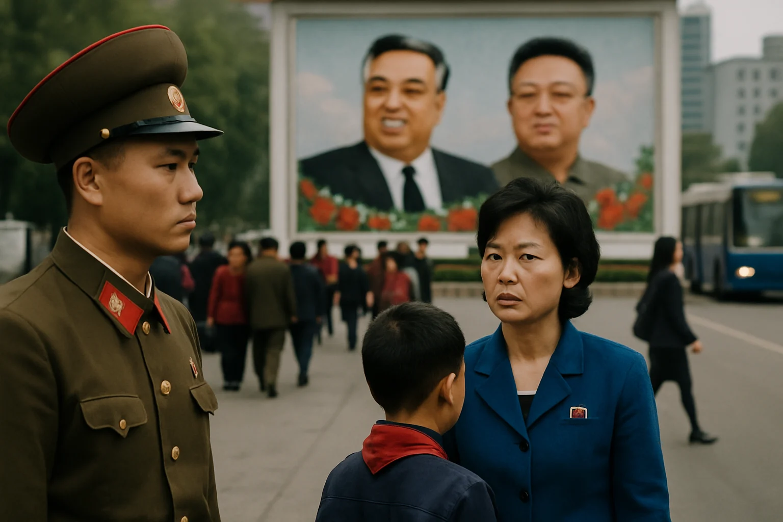 金正恩総書記が朝鮮労働党大会で演説する様子、