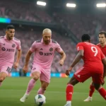 Nu Stadium में Inter Miami vs NY Red Bulls मैच का दृश्य