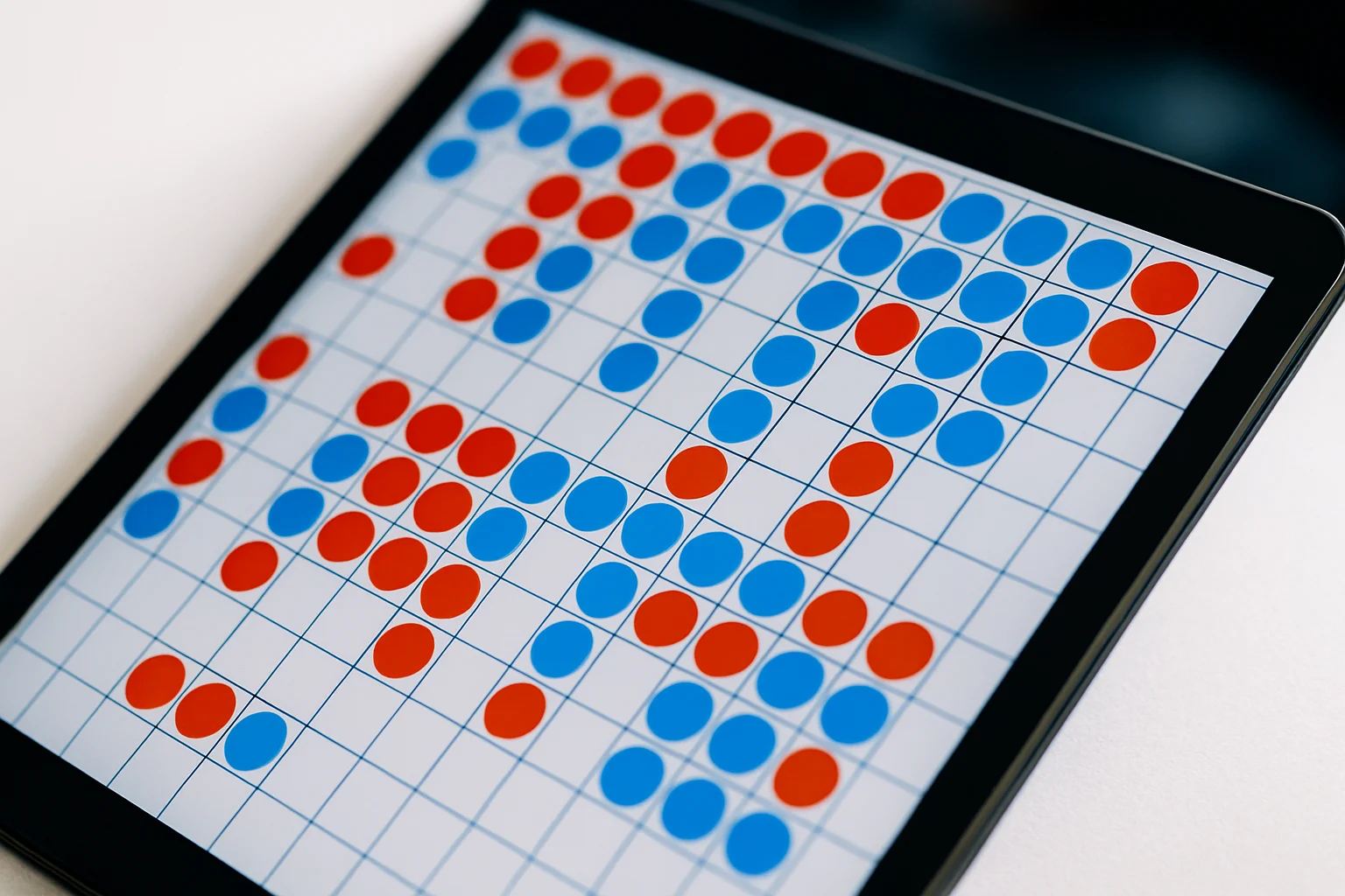 百家樂大眼仔路與下三路路單示意圖,包含大路、珠盤路、大眼仔路、小路與曱甴路