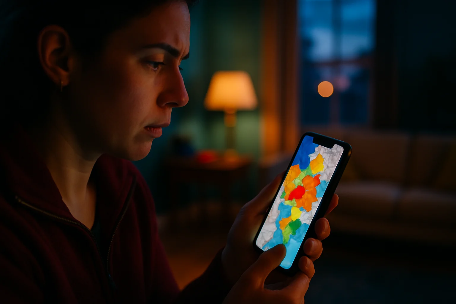 民眾使用手機查詢台電停電查詢系統,確認台中停電範圍與復電時間