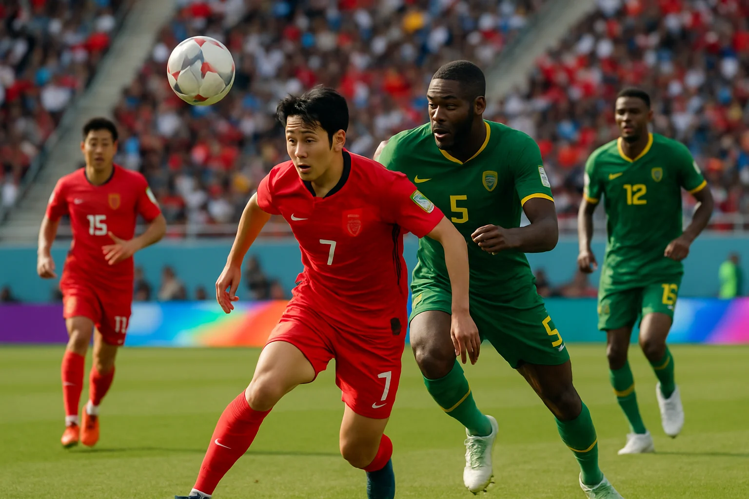 Các đội tuyển châu Á và châu Phi thi đấu tại vòng loại World Cup 2026, biểu tượng cho sự cạnh tranh ngày càng mạnh mẽ