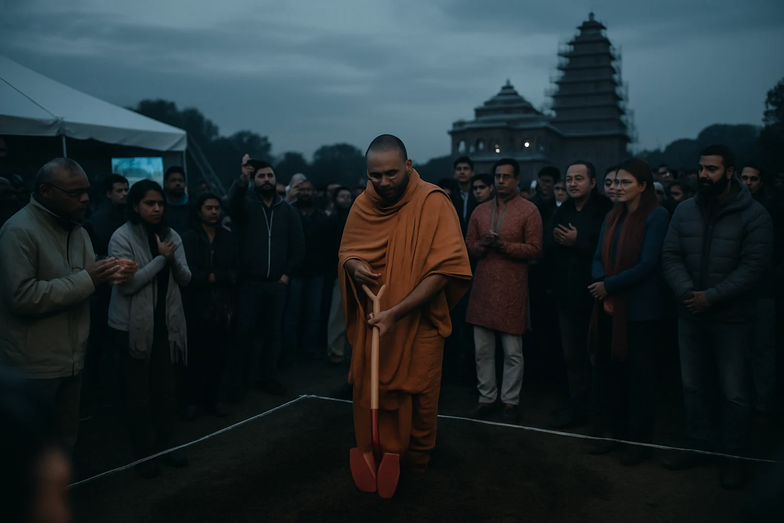 山邊媽祖宮建廟動土典禮現場信眾參與盛況