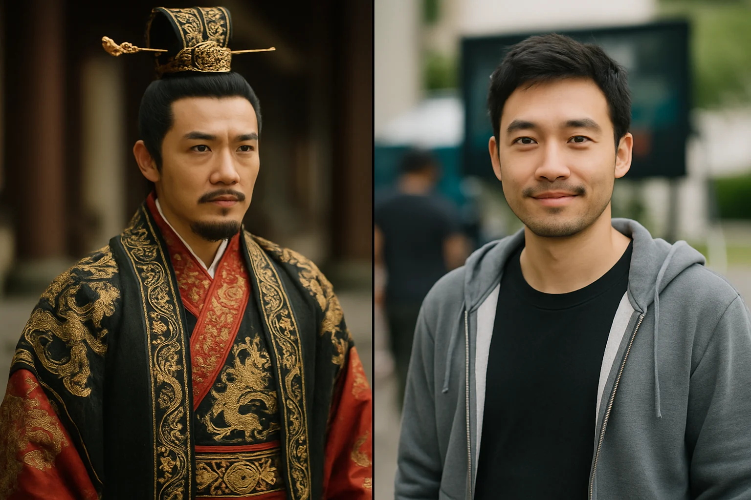 李昀銳在星漢燦爛中的古裝劇照對比現代裝扮