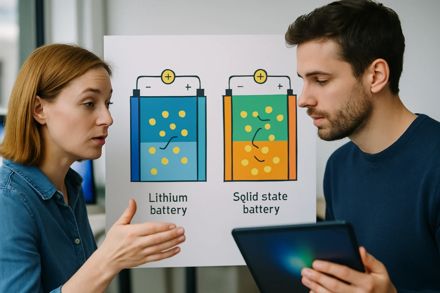 凝聚态电解质与液态全固态电池结构对比示意图