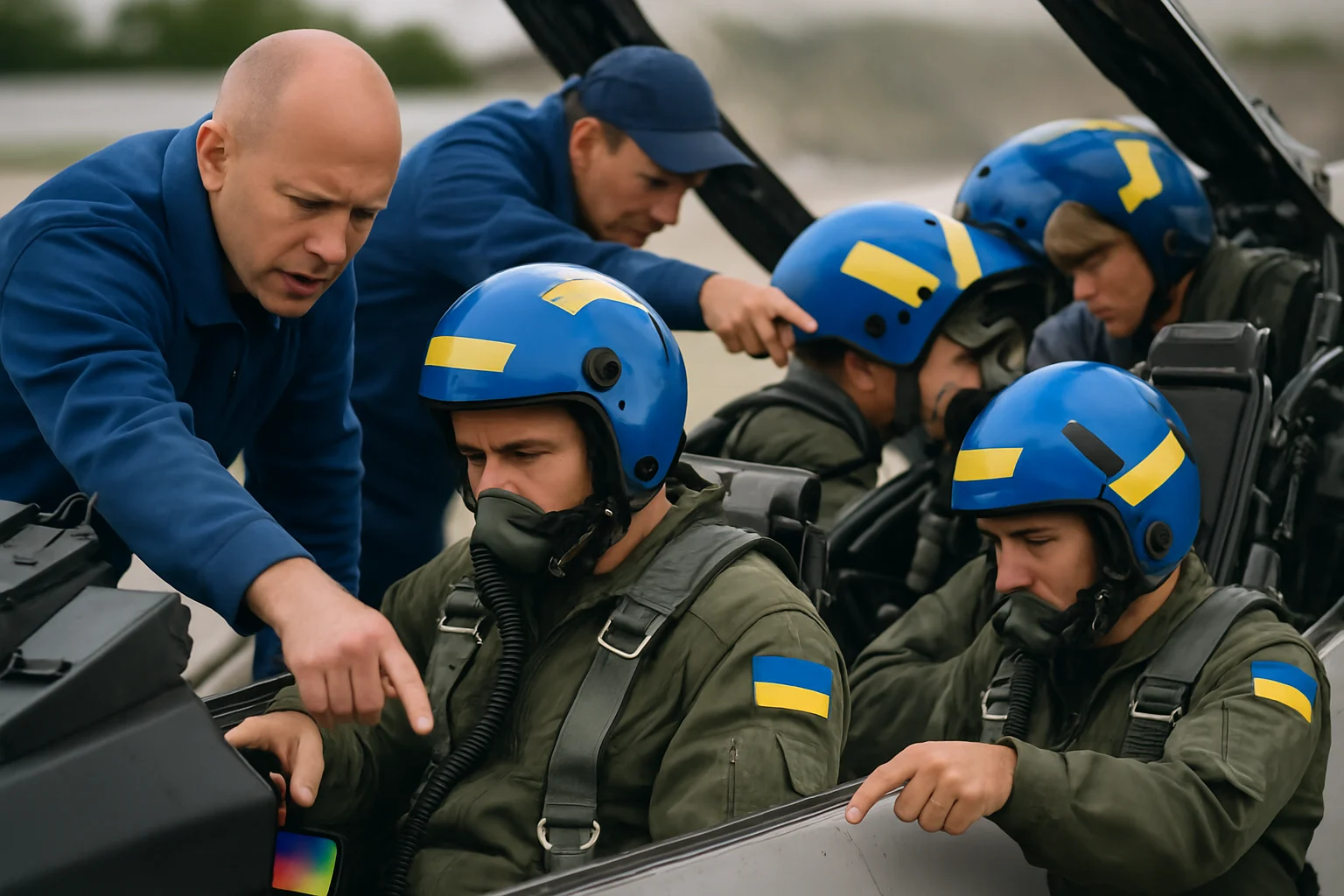 烏克蘭空軍飛行員正在接受F-16戰機操作訓練