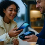 使用者用iPhone的Apple Pay功能開啟汽車門鎖