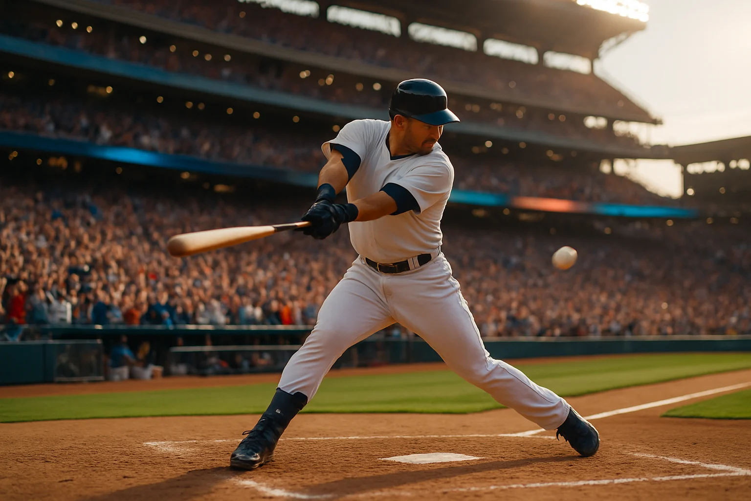 大谷翔平在道奇體育場揮棒落空的瞬間