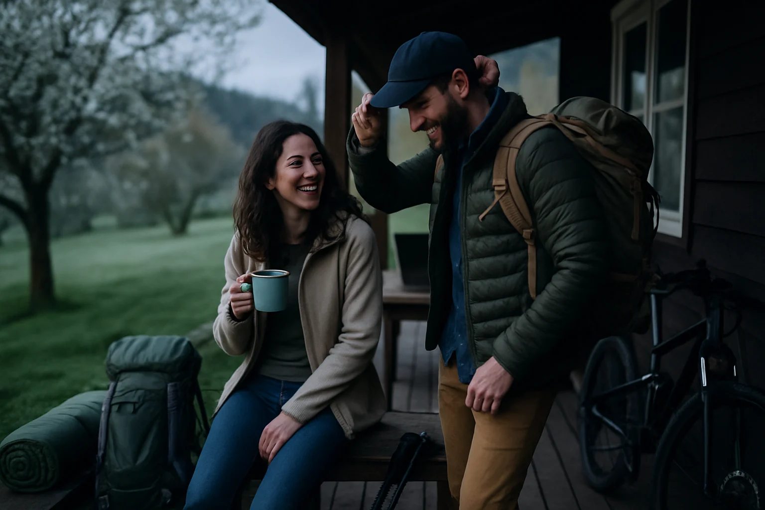 春日经济投资场景：现代化乡村民宿和户外装备展示
