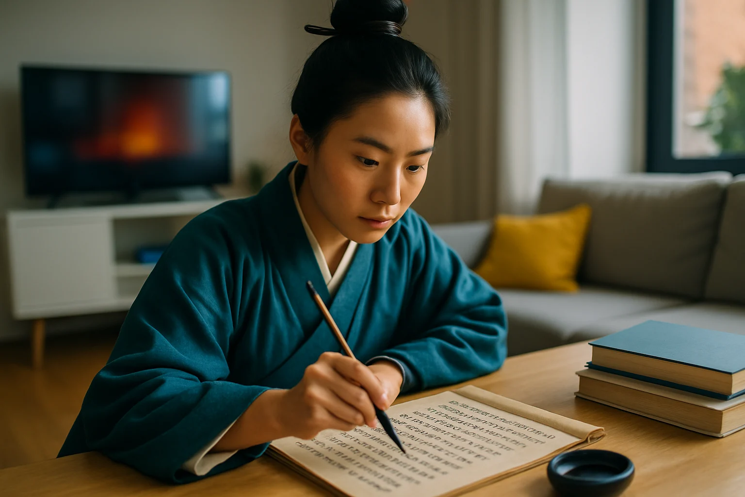 宋代文人簪花聚会场景复原图展示古代男性美学