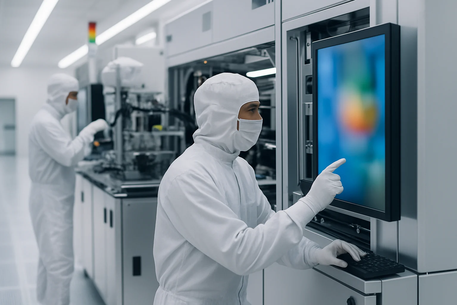 TSMCの最先端半導体製造工場の内部で稼働するクリーンルーム設備