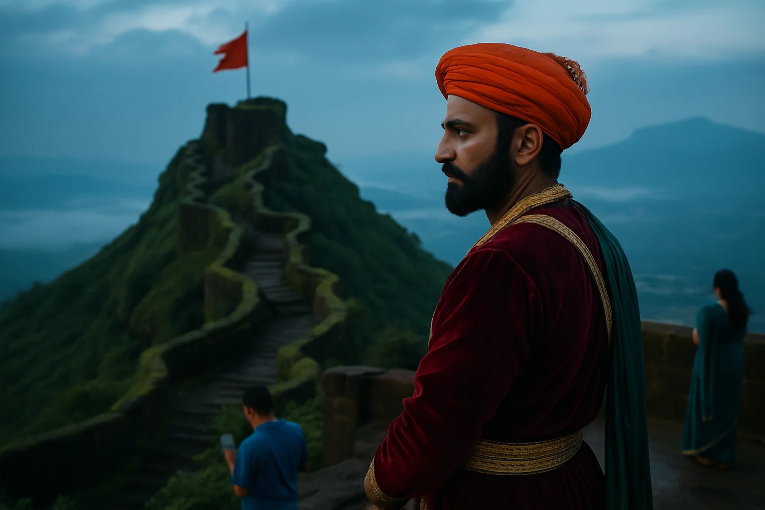 छत्रपति शिवाजी महाराज का राजगढ़ किला Maharashtra के पहाड़ों पर स्थित है