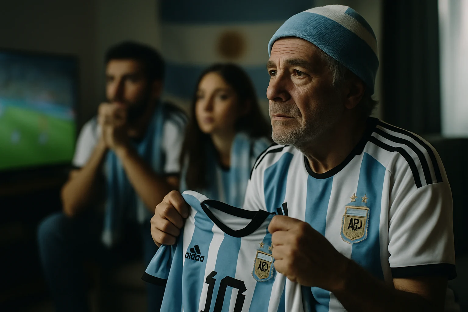 2026世界盃阿根廷隊身穿藍白條紋球衣慶祝奪冠歷史畫面