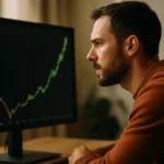 フィラデルフィア半導体株指数のチャート画面に表示された急上昇のグラフ