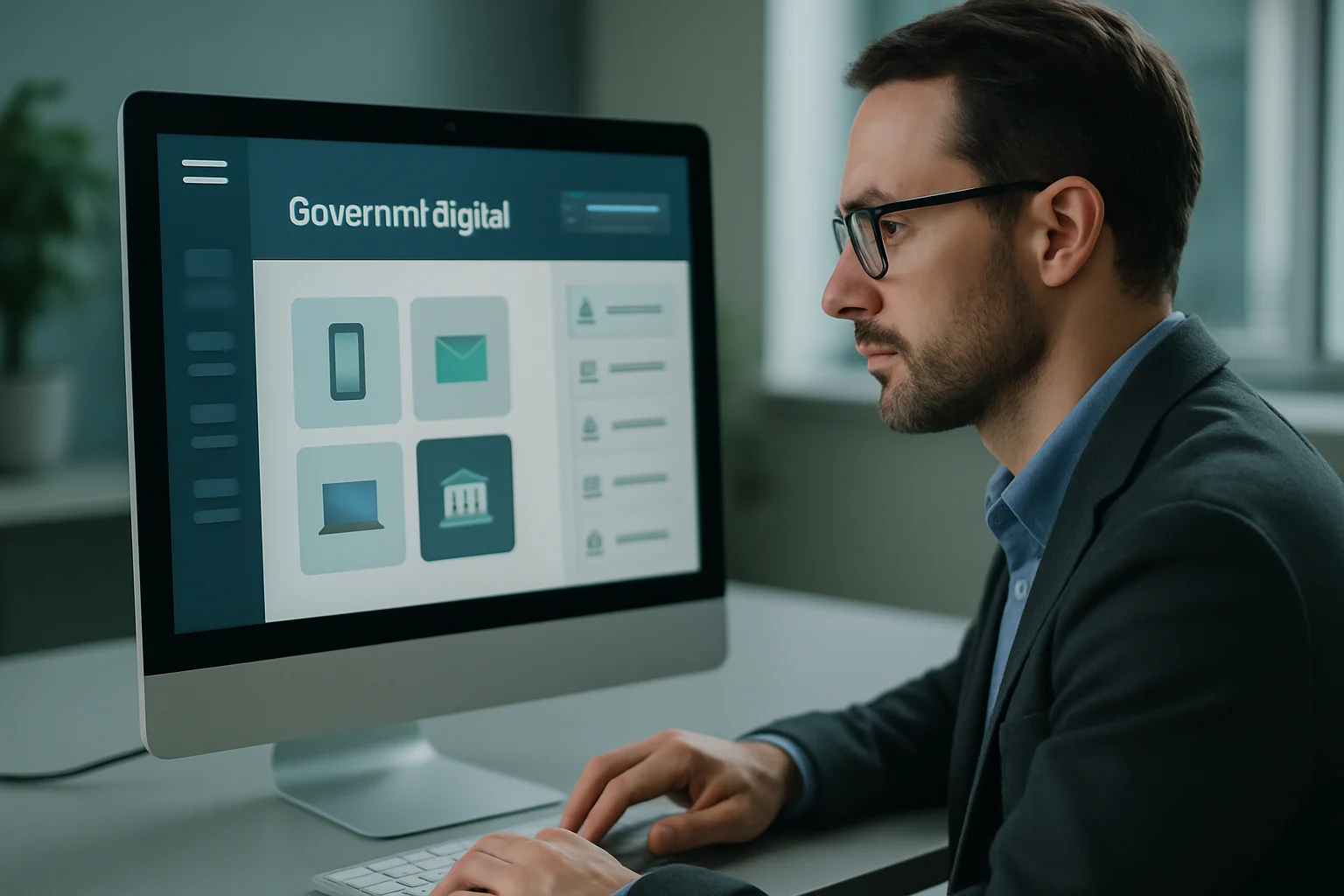 政府數位服務平台介面展示多元申請管道