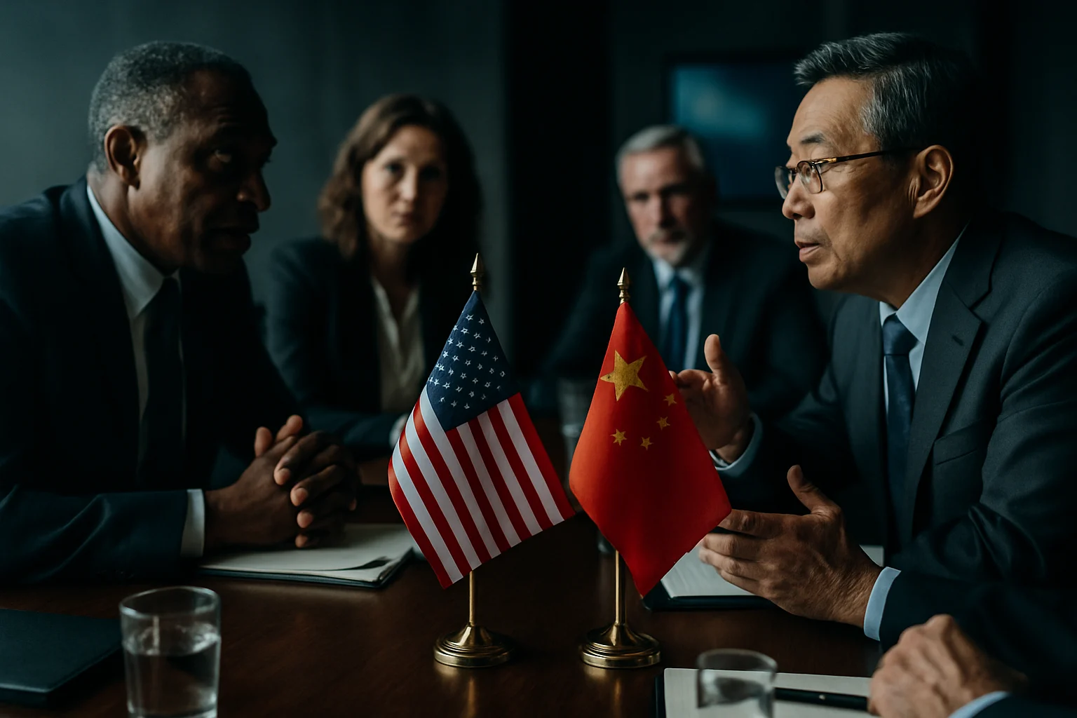 川普與伊朗領導人在停火談判中的戰略對峙場景