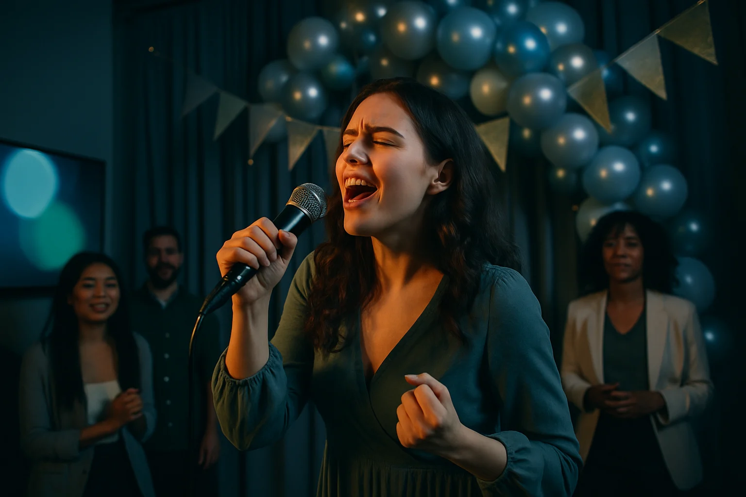 Karina在生日會上演唱中文歌曲的感人瞬間