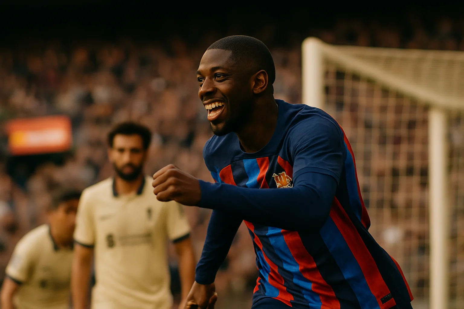 Ousmane Dembele ghi bàn thắng đầu tiên vào lưới Liverpool trong trận PSG vs Liverpool tứ kết Champions League