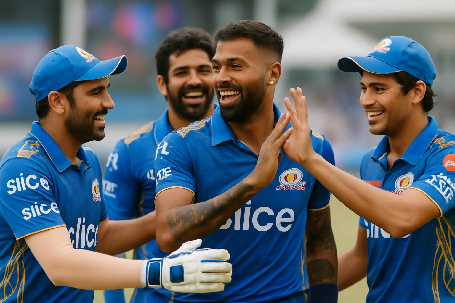 हार्दिक पांड्या मुंबई इंडियंस के साथी खिलाड़ियों के साथ टीम मीटिंग में रणनीति बनाते हुए, IPL 2026