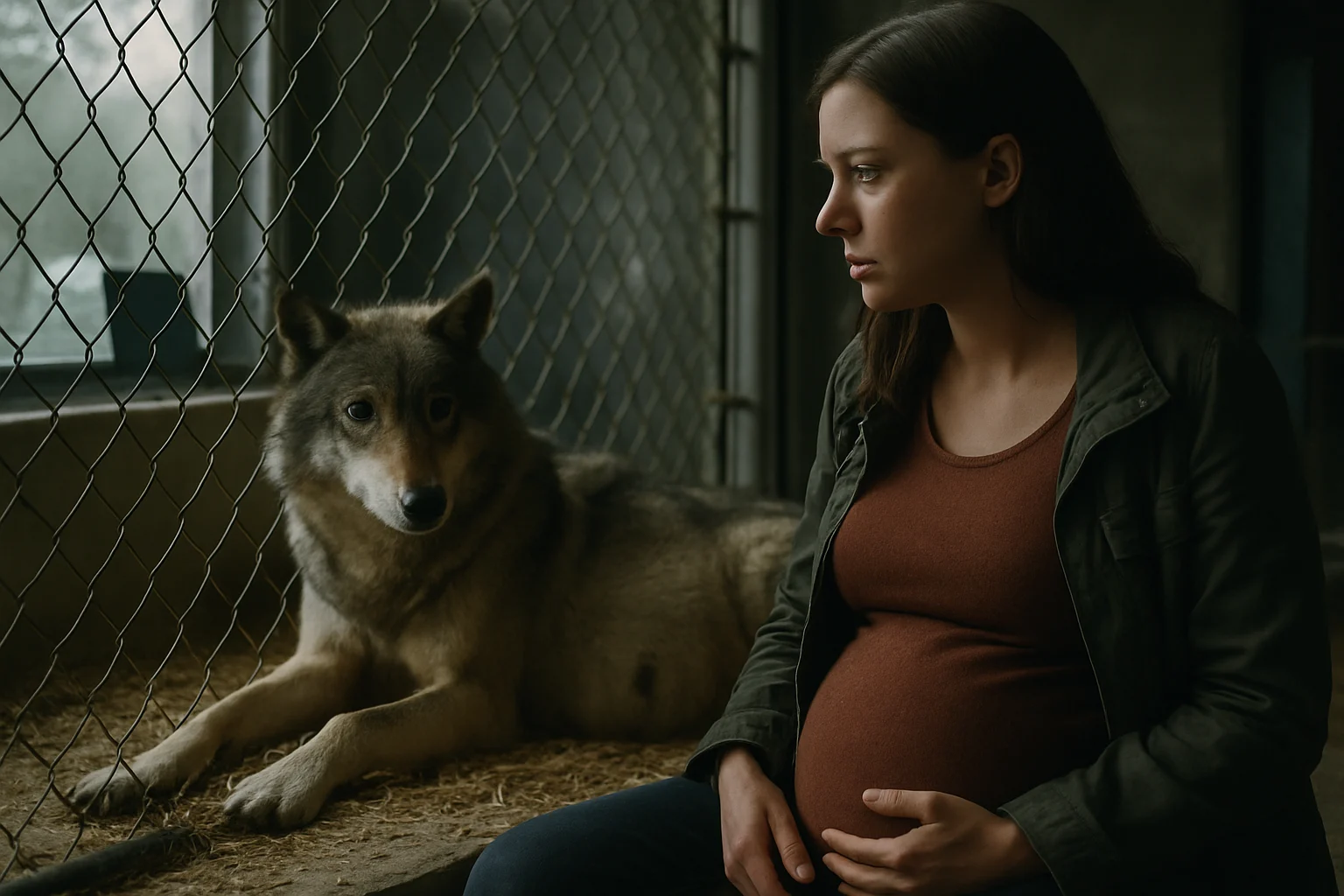 网友在社交媒体上分享野生母狼待产的温馨视频截图