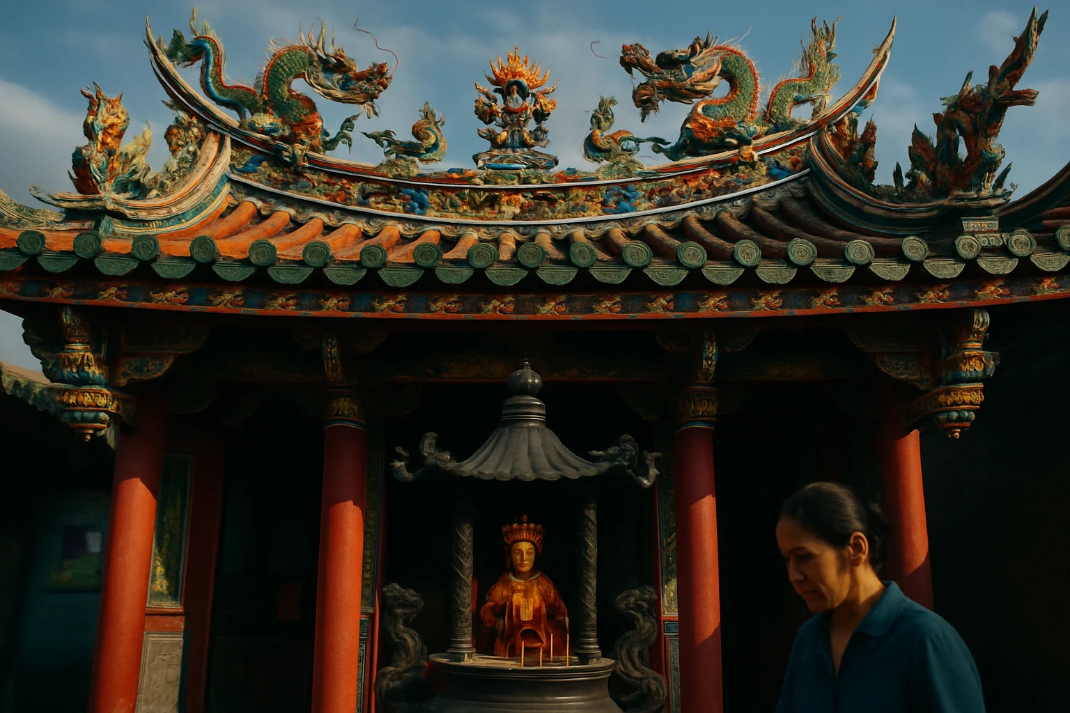 白沙屯媽祖進香隊伍的無人機空拍畫面,展現數萬人徒步朝聖的壯觀景象