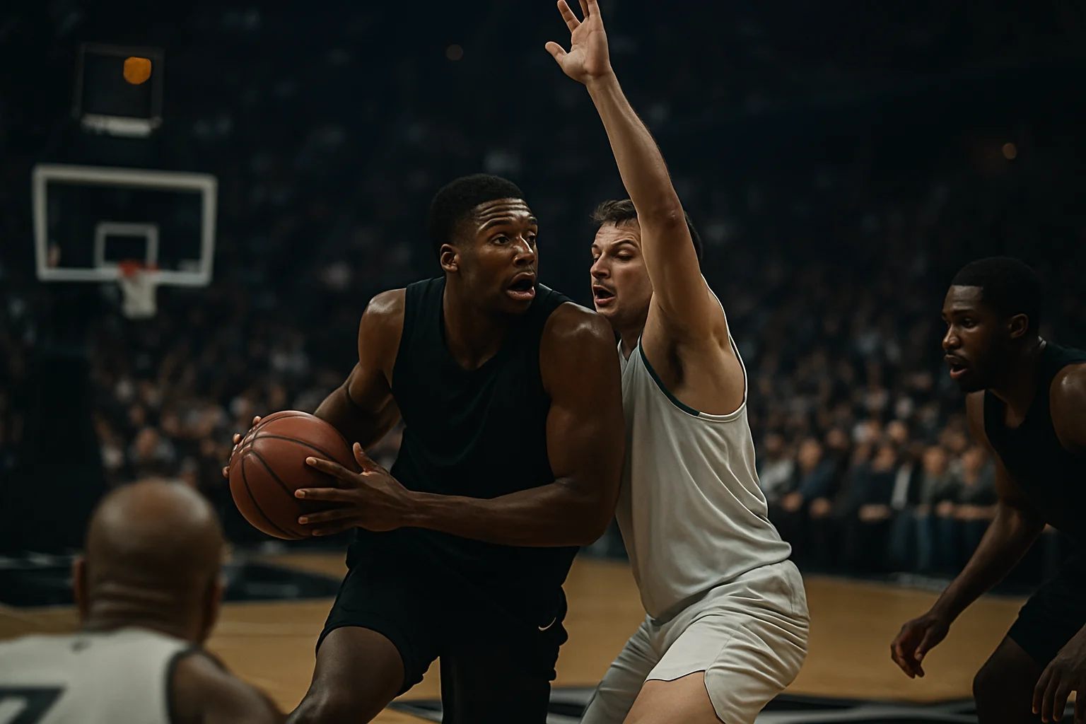 NBA數據分析圖表顯示兩隊各節得分對比