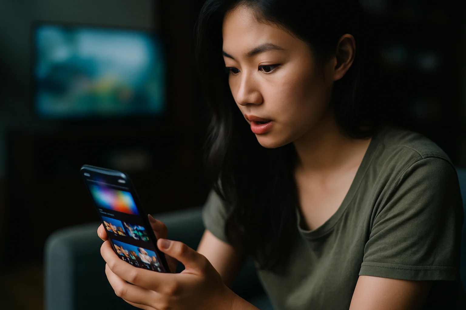 Giao diện ứng dụng VTVgo trên điện thoại smartphone hiển thị chương trình VTV1