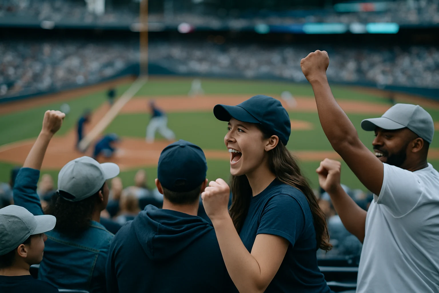MLB主審使用影像回放系統審查爭議判決的現場畫面