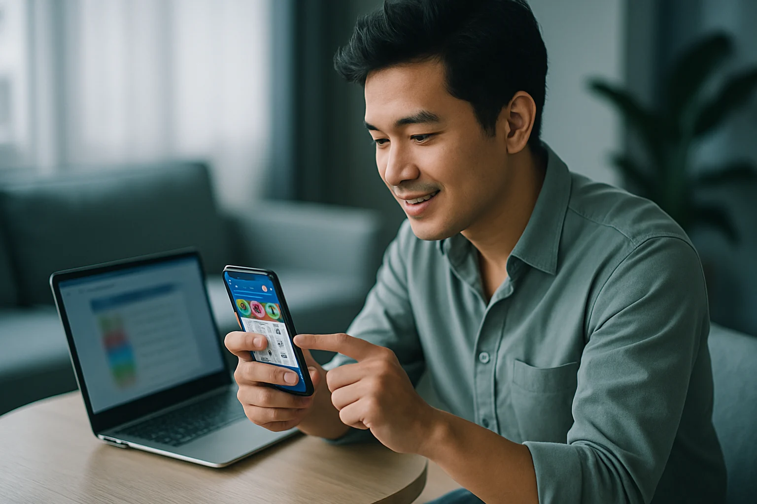 Màn hình điện thoại hiển thị giao diện mua vé số Vietlott online qua ứng dụng MoMo và Vietlott SMS