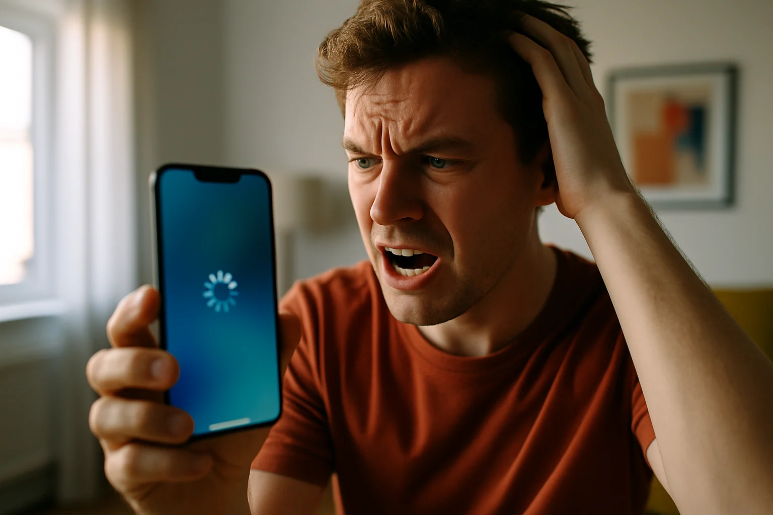 中華電信APP介面顯示載入中的轉圈圈畫面