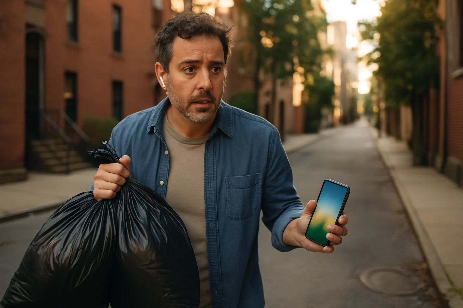 民眾使用手機APP查詢垃圾車即時位置的畫面