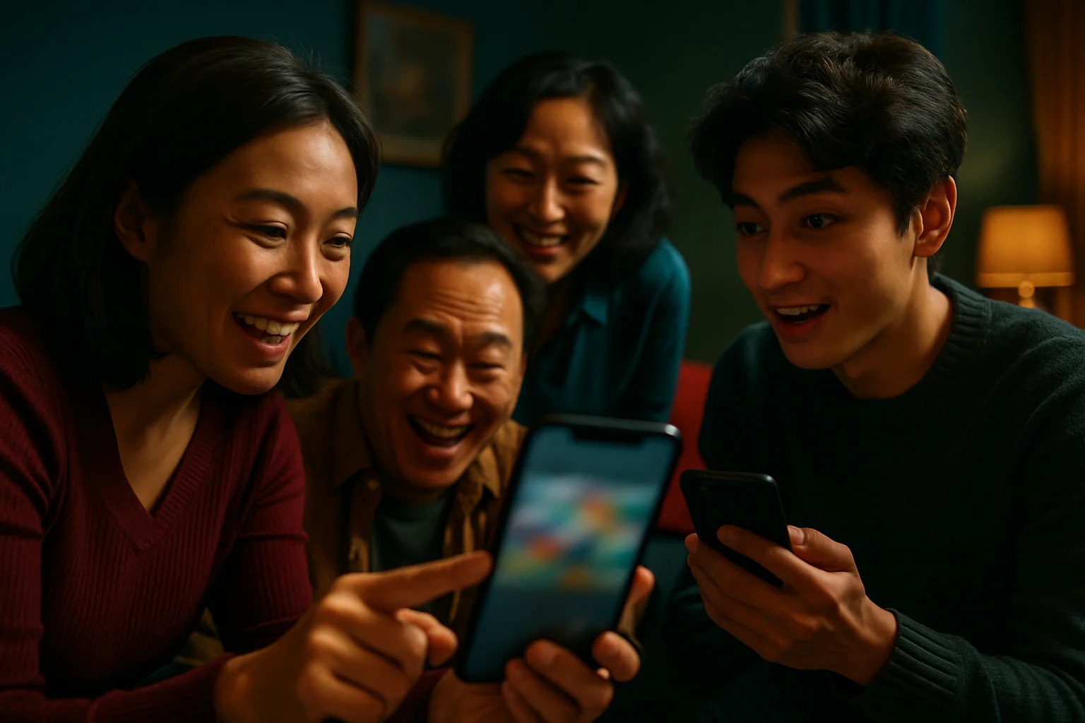 手机屏幕显示微信群聊中转发的模糊截图,旁边有多条转发记录