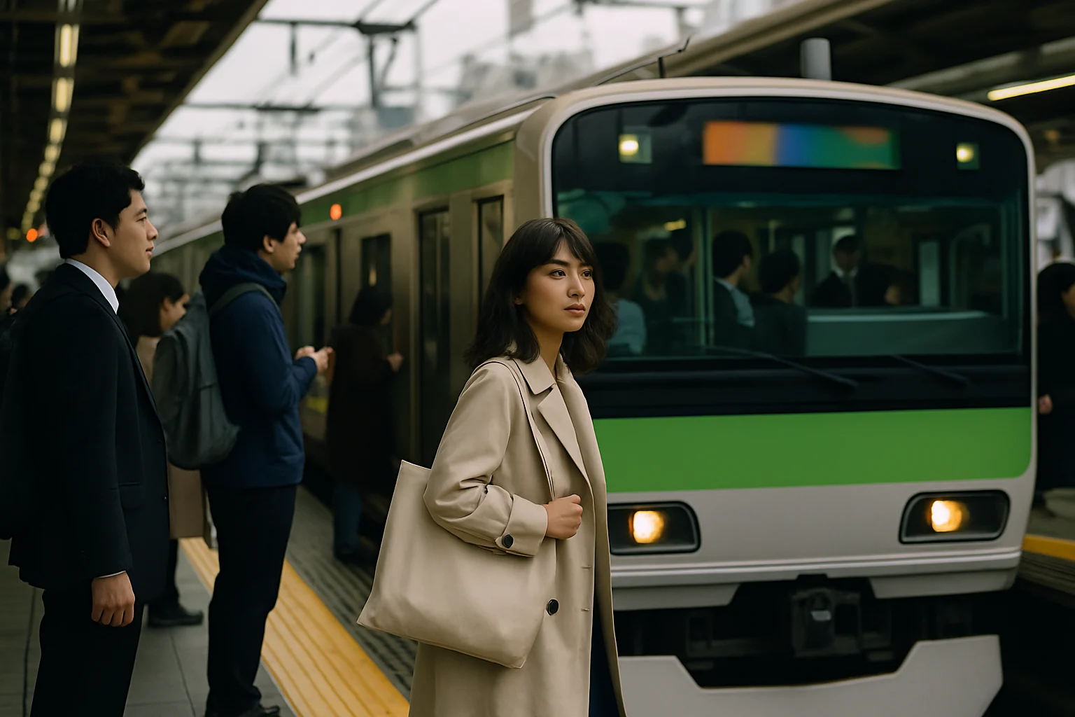 井の頭線1000系車両。カラフルなレインボーカラーのバリエーションで知られる京王電鉄の主力車両